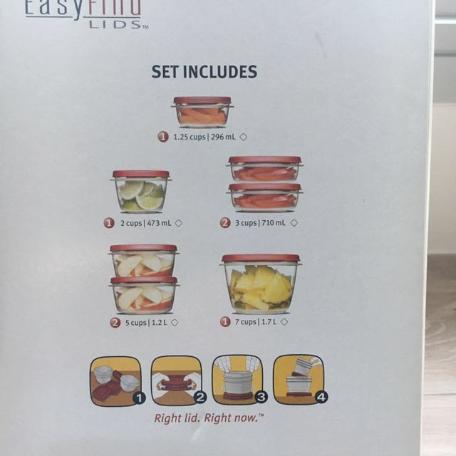 Rubbermaid BPA Free Containers, TV & Home Appliances, Kitchen