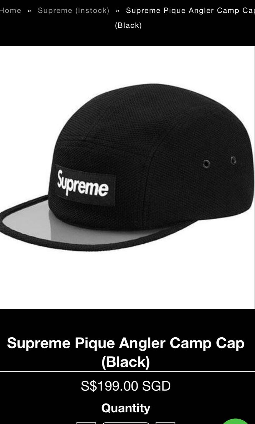 supreme pique angler camp cap Men s Fashion Watches