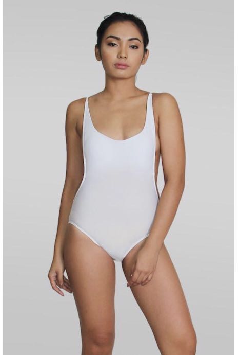 White low cheap back swimsuit