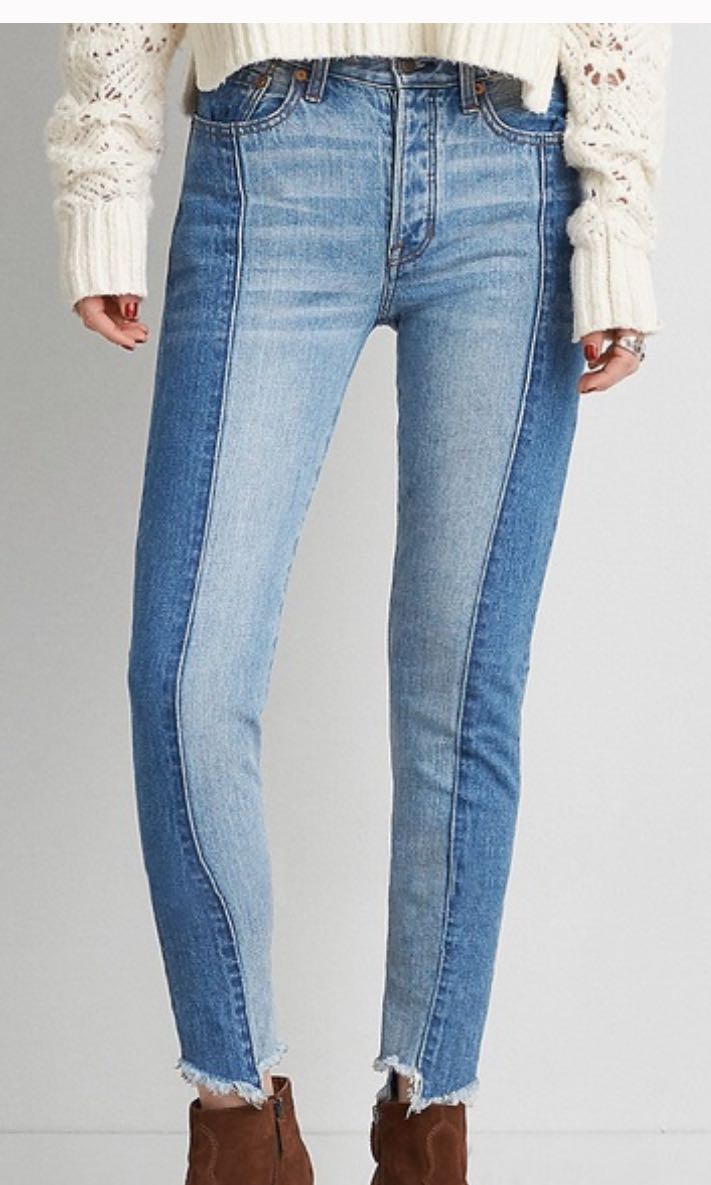 american eagle frayed bottom jeans