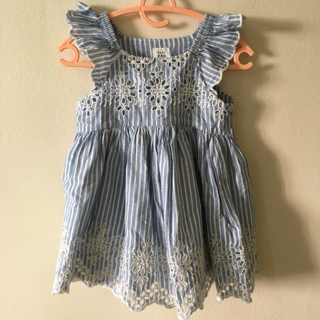 gap eyelet flutter dress