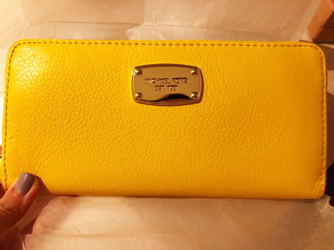 michael kors yellow wallet
