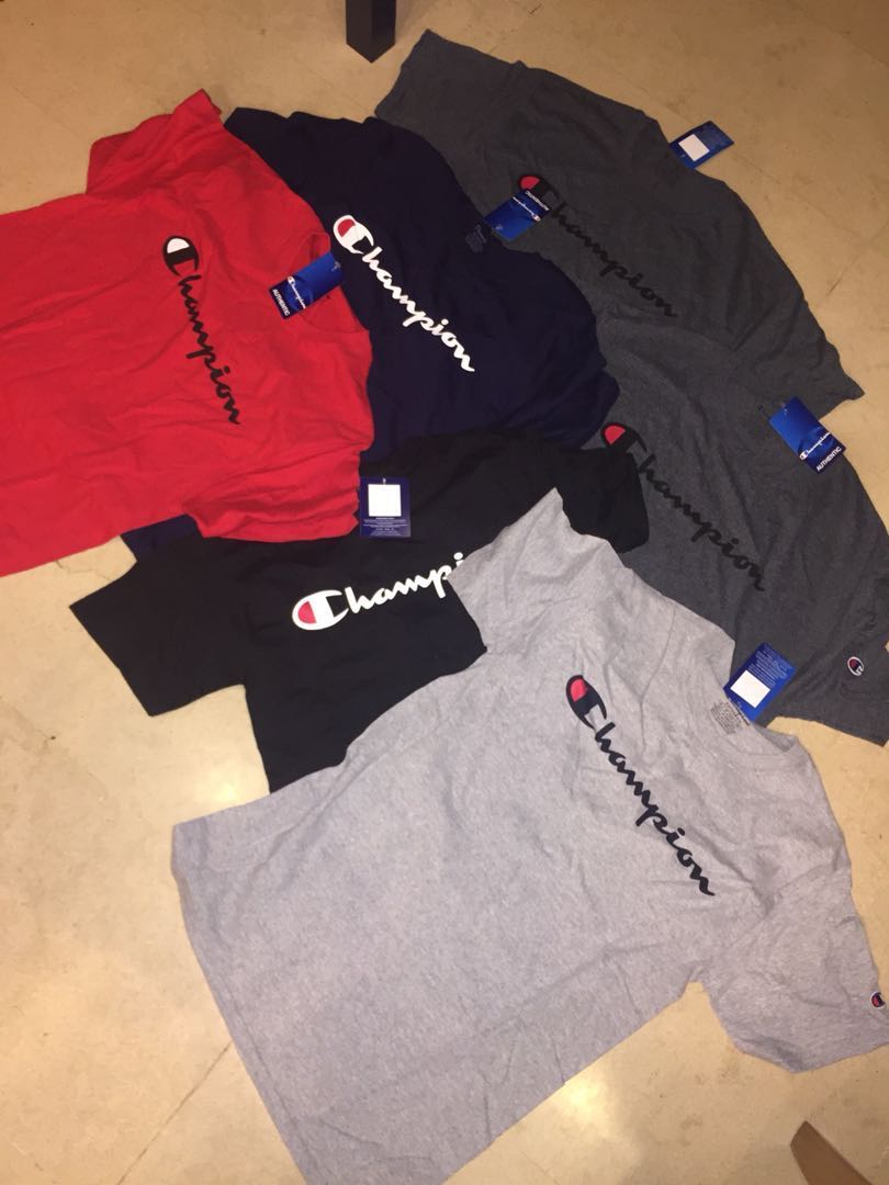 champion red and black shirt