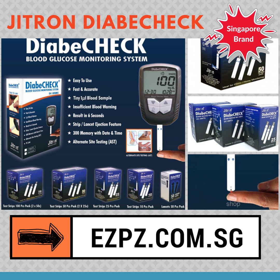 Discounted Jitron Diabecheck Blood Glucose Monitor Device Lancet Striped Bulk Refills Assistive Devices Health Monitors Gadgets On Carousell