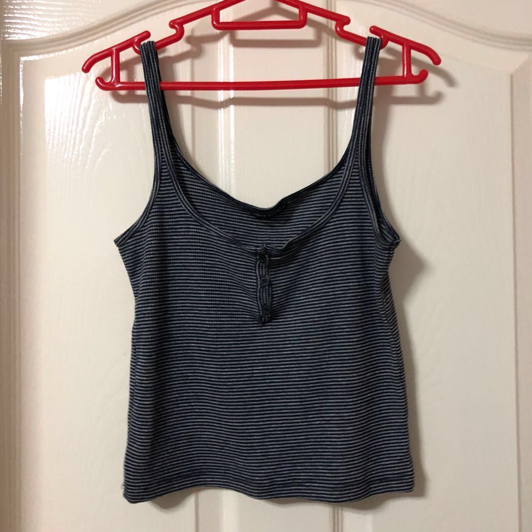 💐FCFS: authentic brandy melville dalis striped button tank, Women's  Fashion, Tops, Other Tops on Carousell