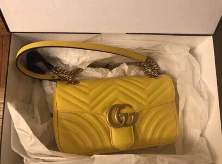yellow gucci marmont