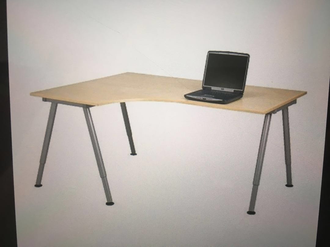Ikea Galant Left Corner Desk White Colour Top Furniture Tables