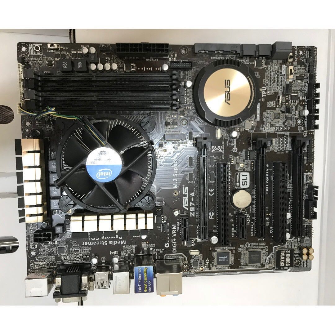 Intel Core i5 4690K CPU with Asus Z97 A motherboard Computers Tech Parts Accessories Computer Parts on Carousell