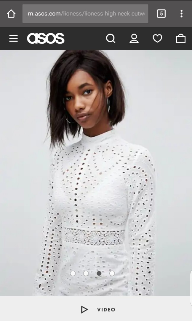 Lioness high neck ductwork lace mini skater dress Women s Fashion Dresses Sets Dresses on Carousell