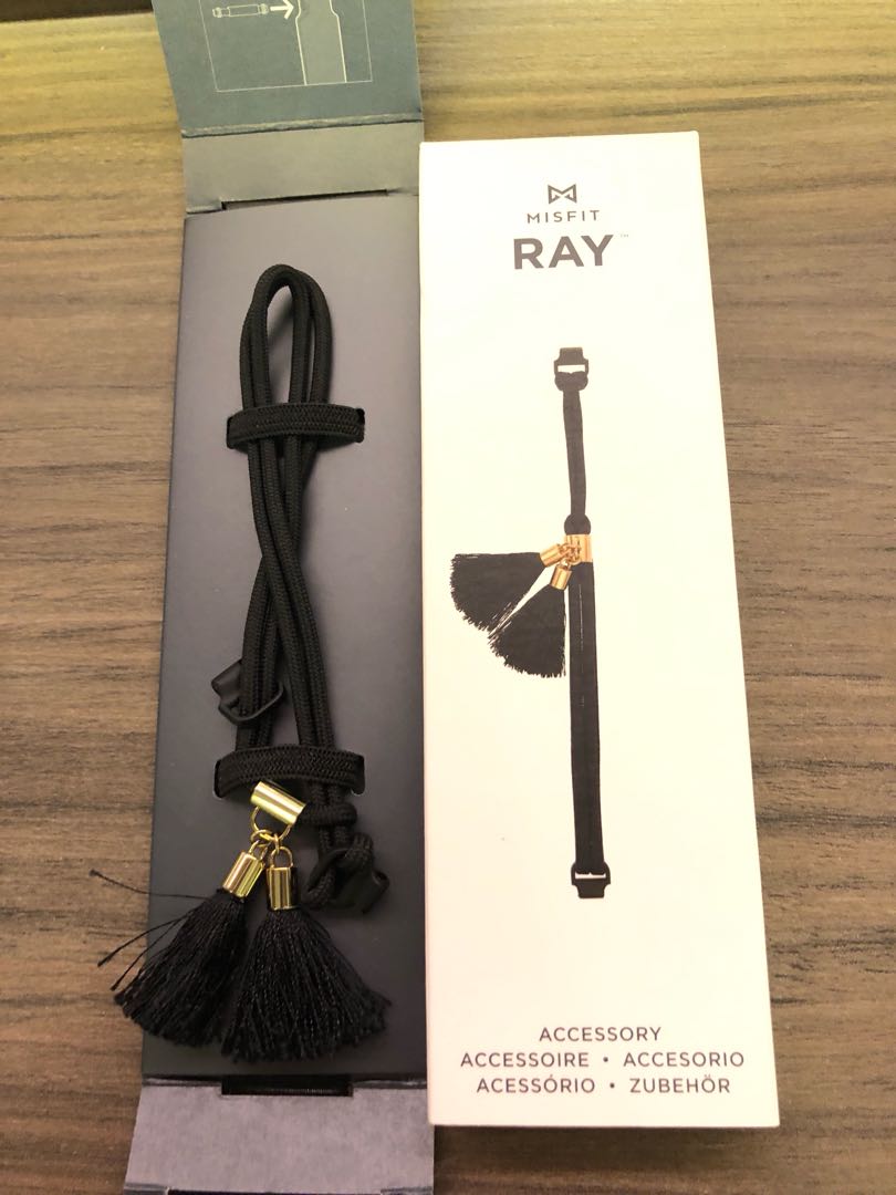 Misfit Ray Paracord Band with tassel (black), Phones & Gadgets, Wearables Smart Watches