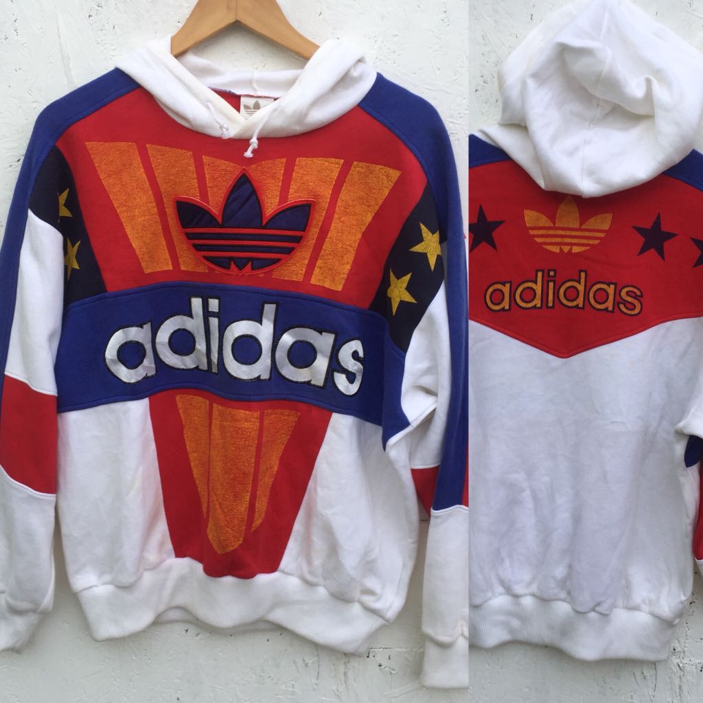 adidas trefoil hoodie multicolor