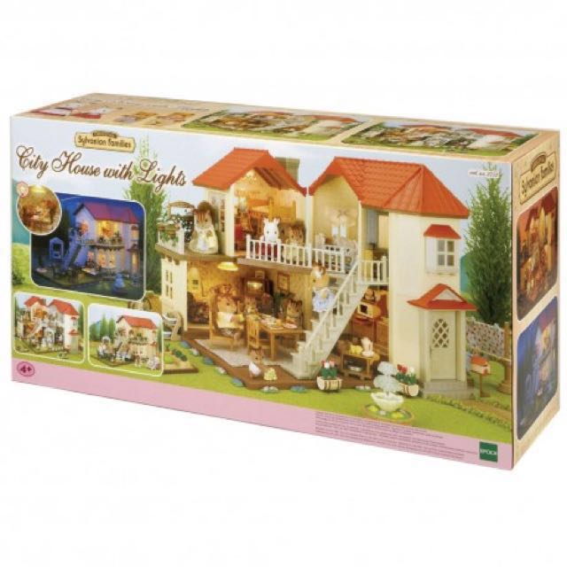 city house with lights gift set