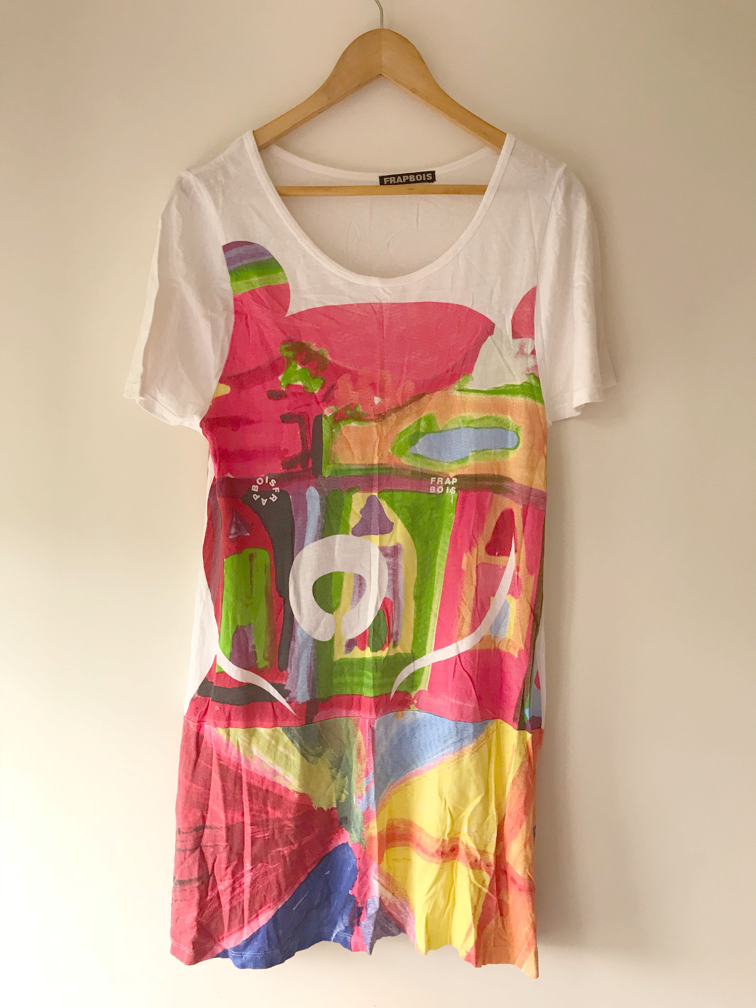 Frapbois Bear Tee Shirt Dress Long Top 闊身長身衫連身裙 名牌 時尚 Carousell