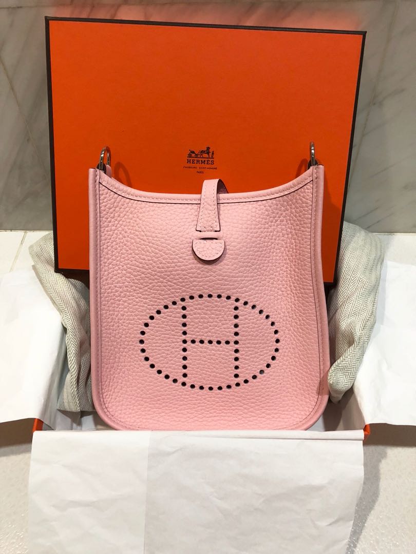 Hermes #Evelyne TPM #Bag Rose Sakura #Clemence