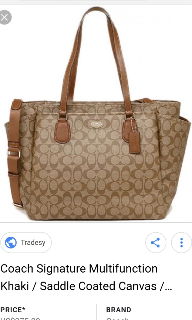 Coach diaper bag price sales