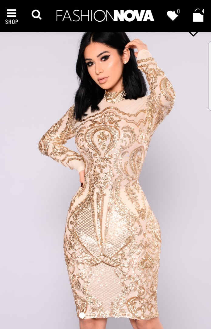 calcy sequin mesh dress
