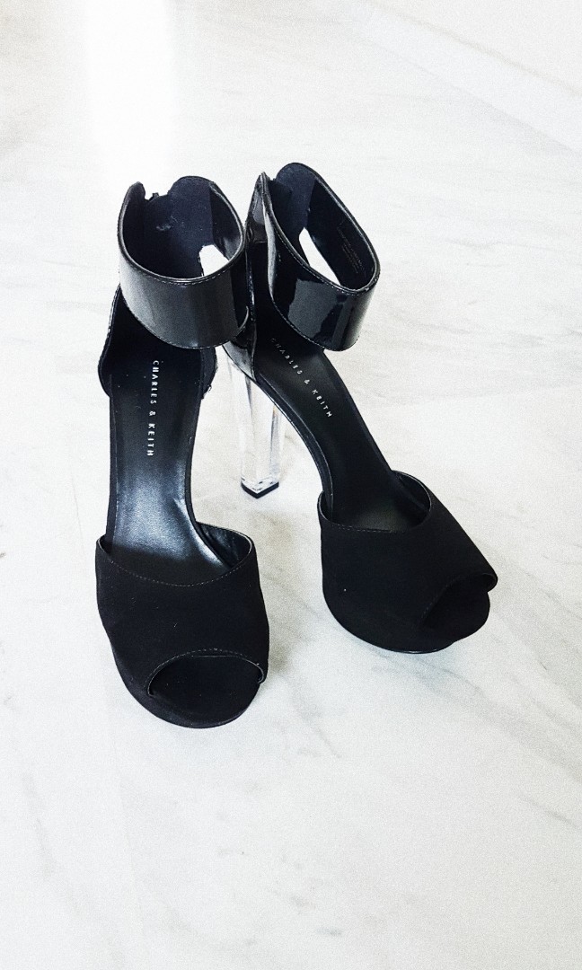 lucite platform heels