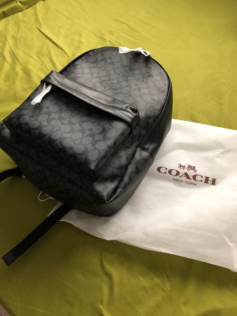 academy backpack in signature canvas