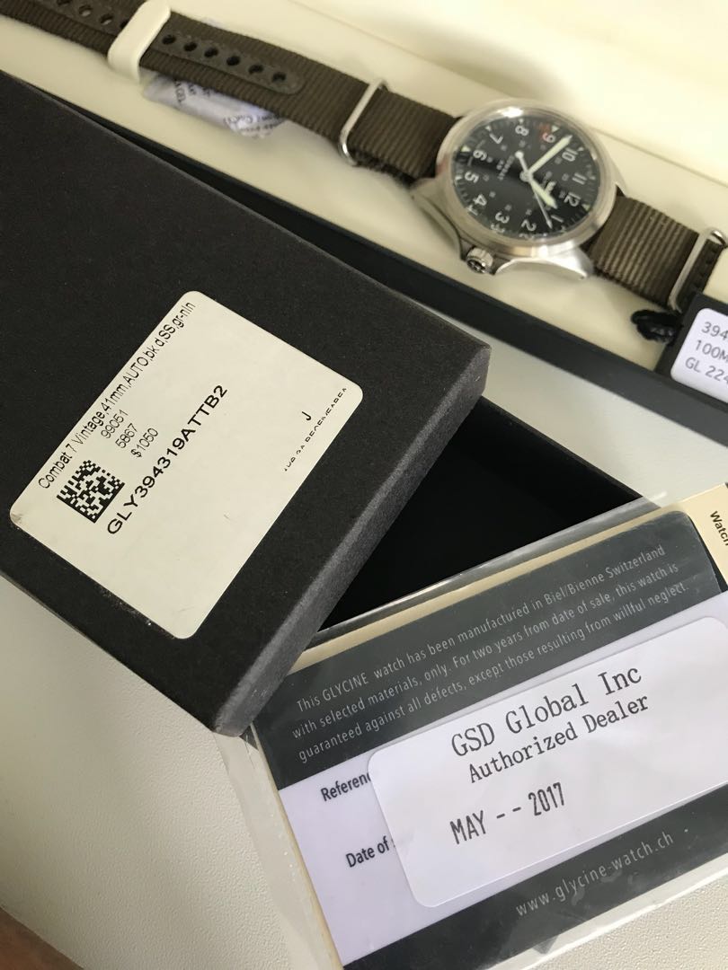 Glycine Combat 7 41mm automatic watch Swiss made