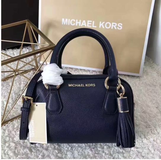Michael Kors Bedford Small Tassel Leather Navy Blue, Women's Fashion, Bags & Wallets, Cross-body Bags on Carousell