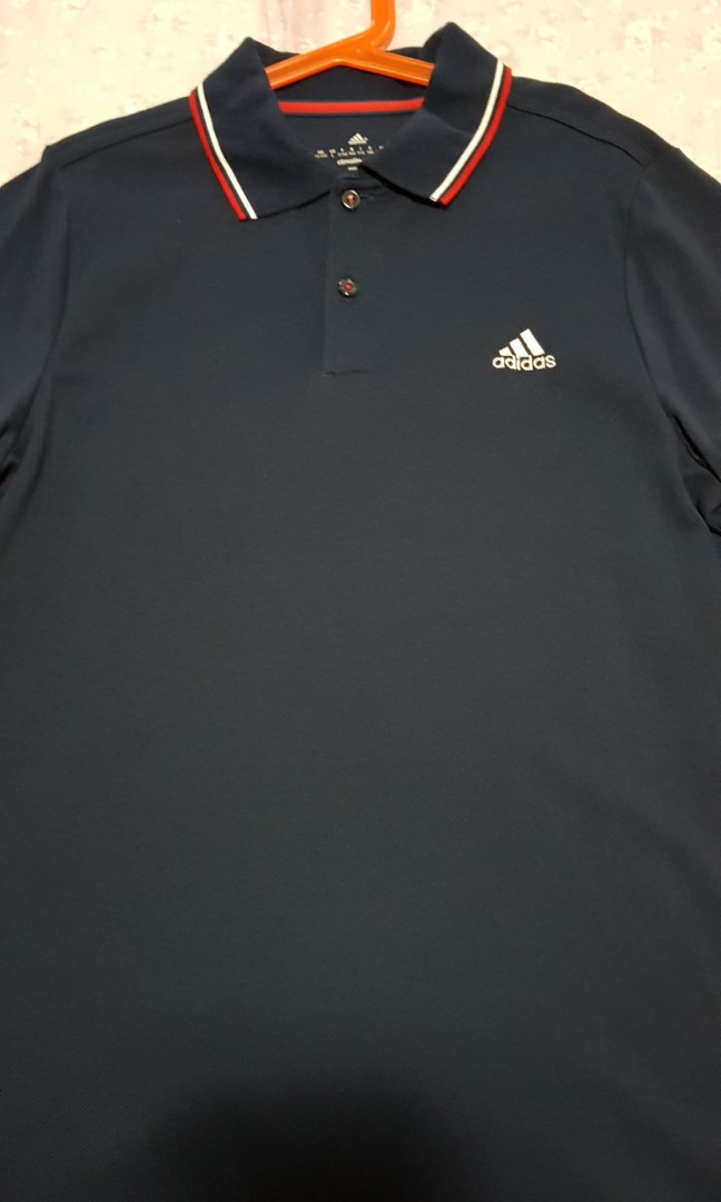 adidas navy blue polo t shirt
