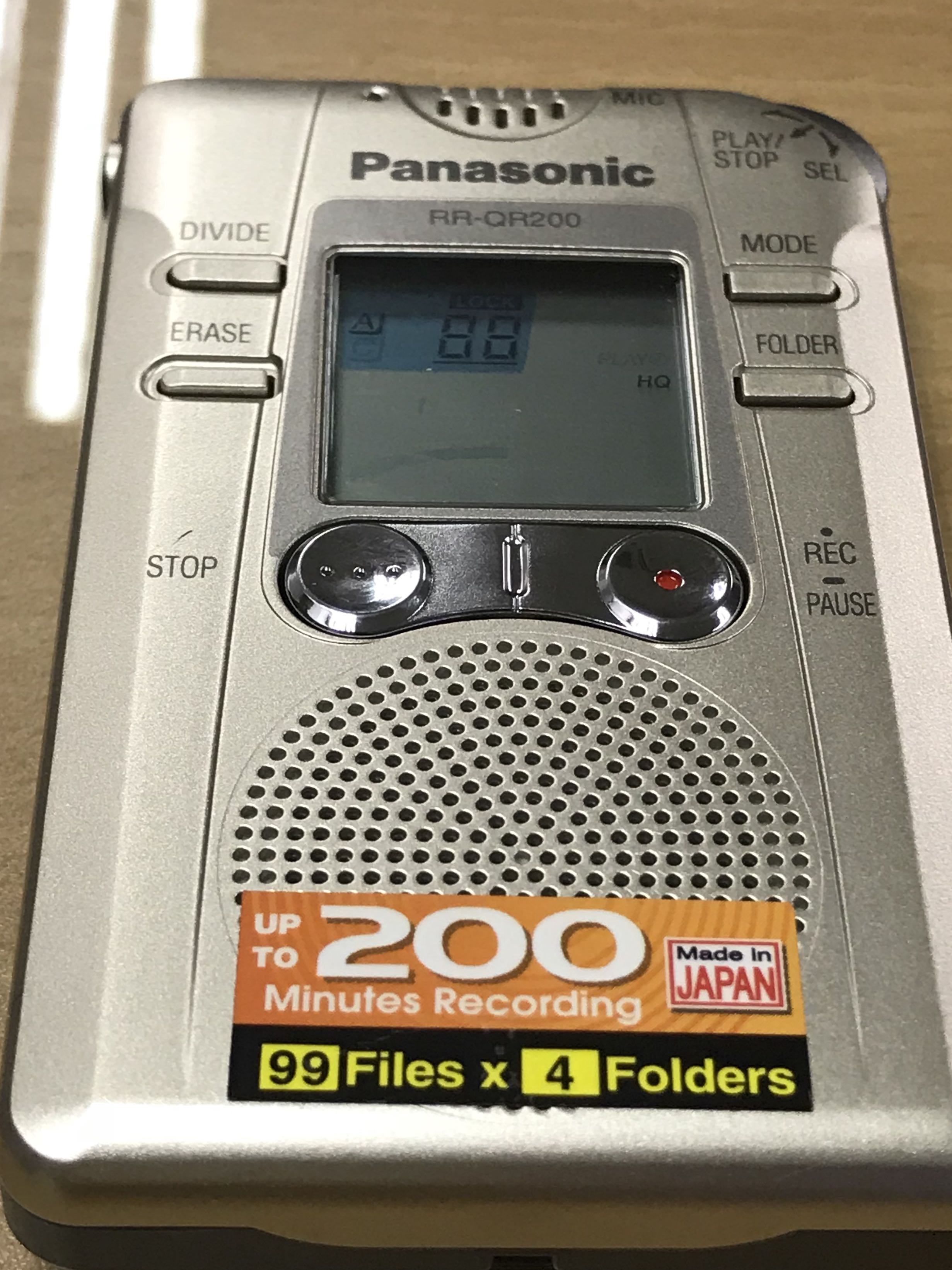 Panasonic Digital Voice Recorder RRQR200, Audio, Voice Recorders on