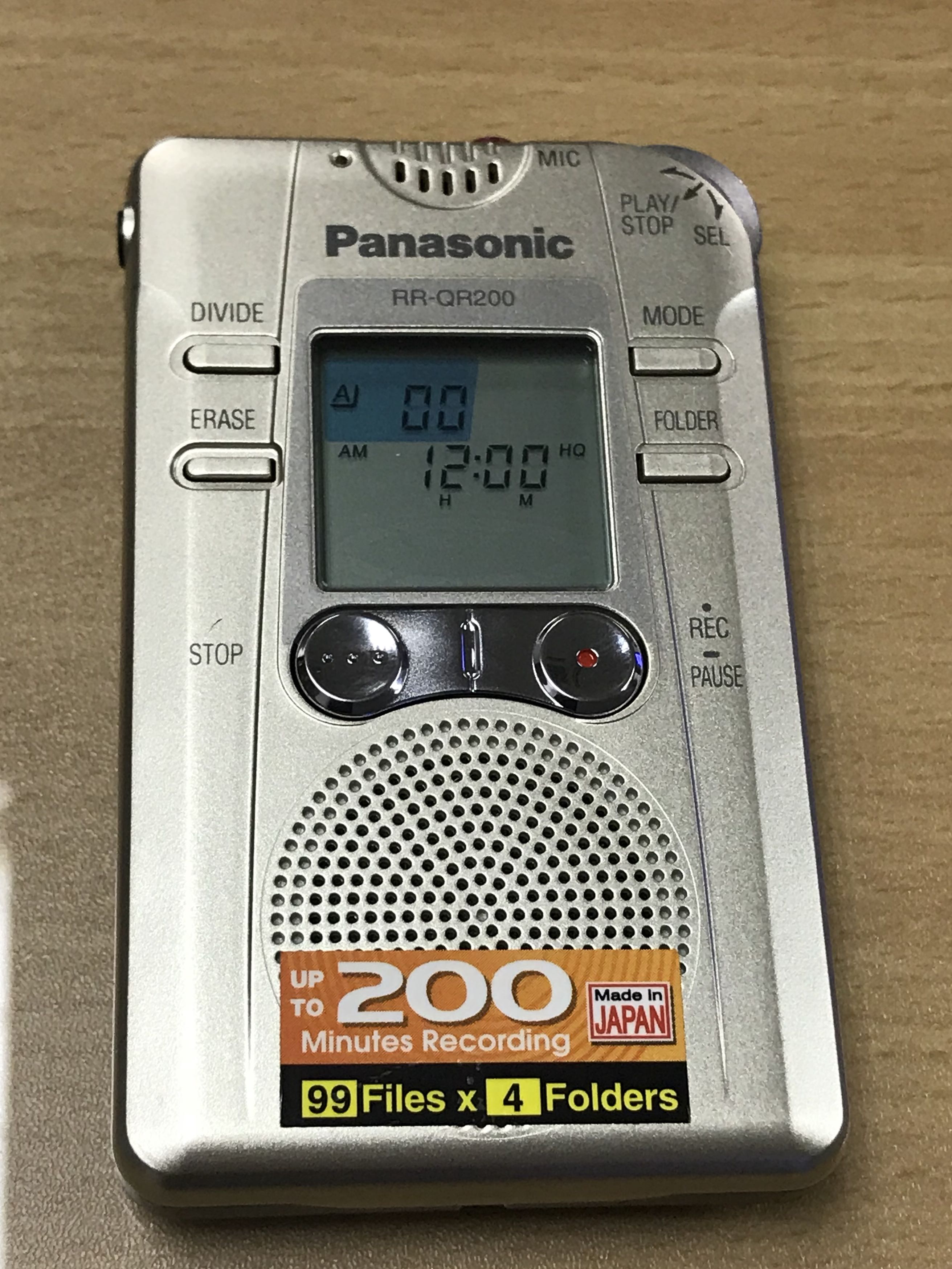 Panasonic Digital Voice Recorder RRQR200, Audio, Voice Recorders on