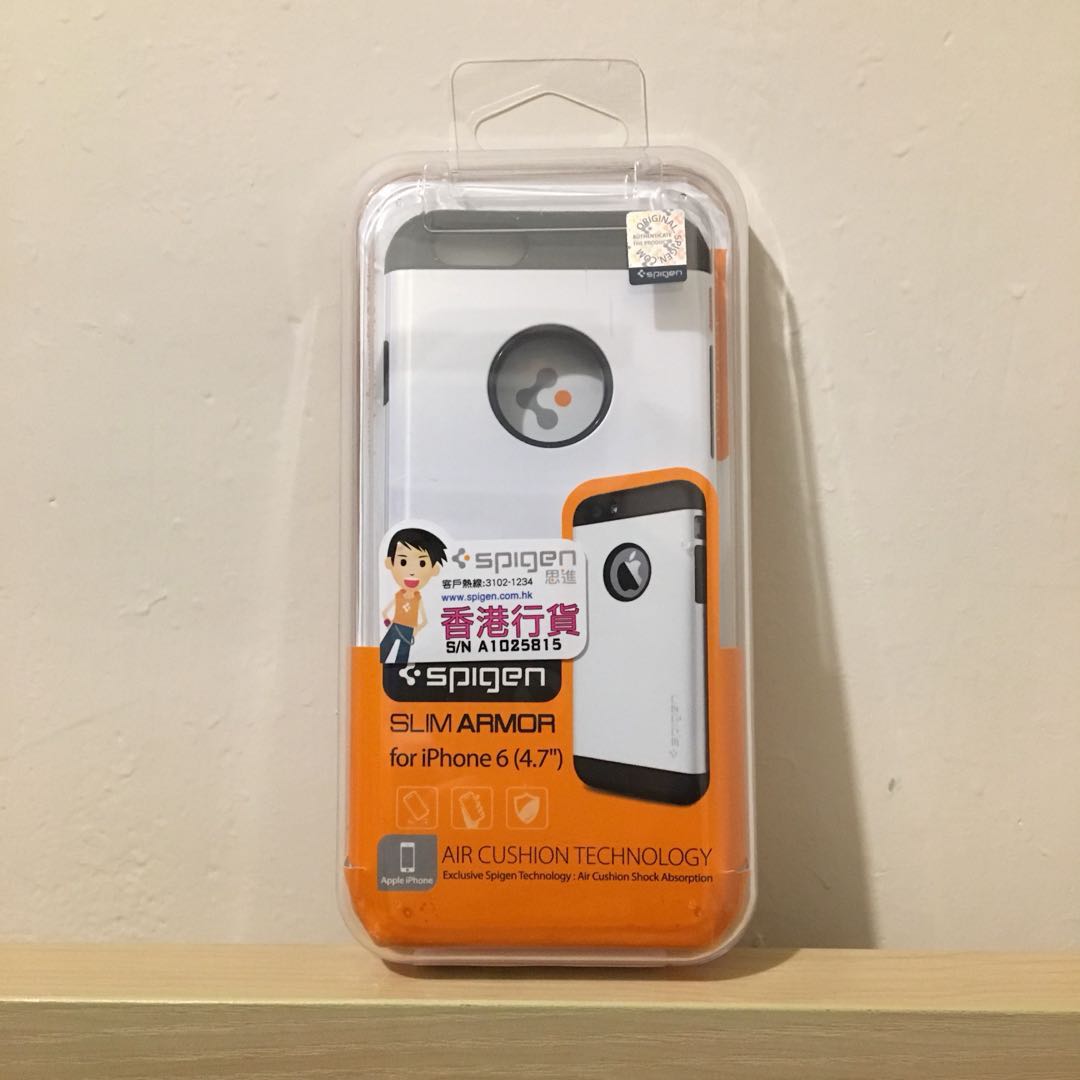 Spigen Iphone 6 Iphone 6s 手機殻黑白色 全新 電子產品 手提電話 Carousell