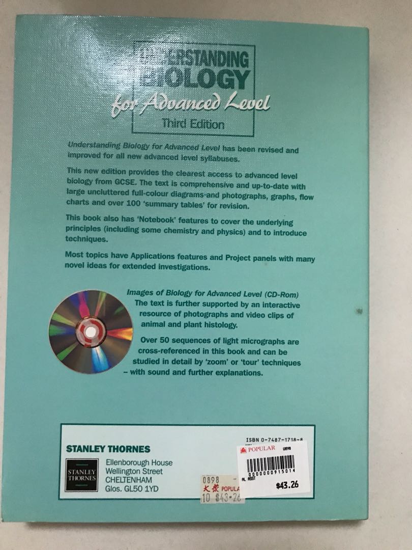 Understanding biology for advanced level third edition by Glenn and ...