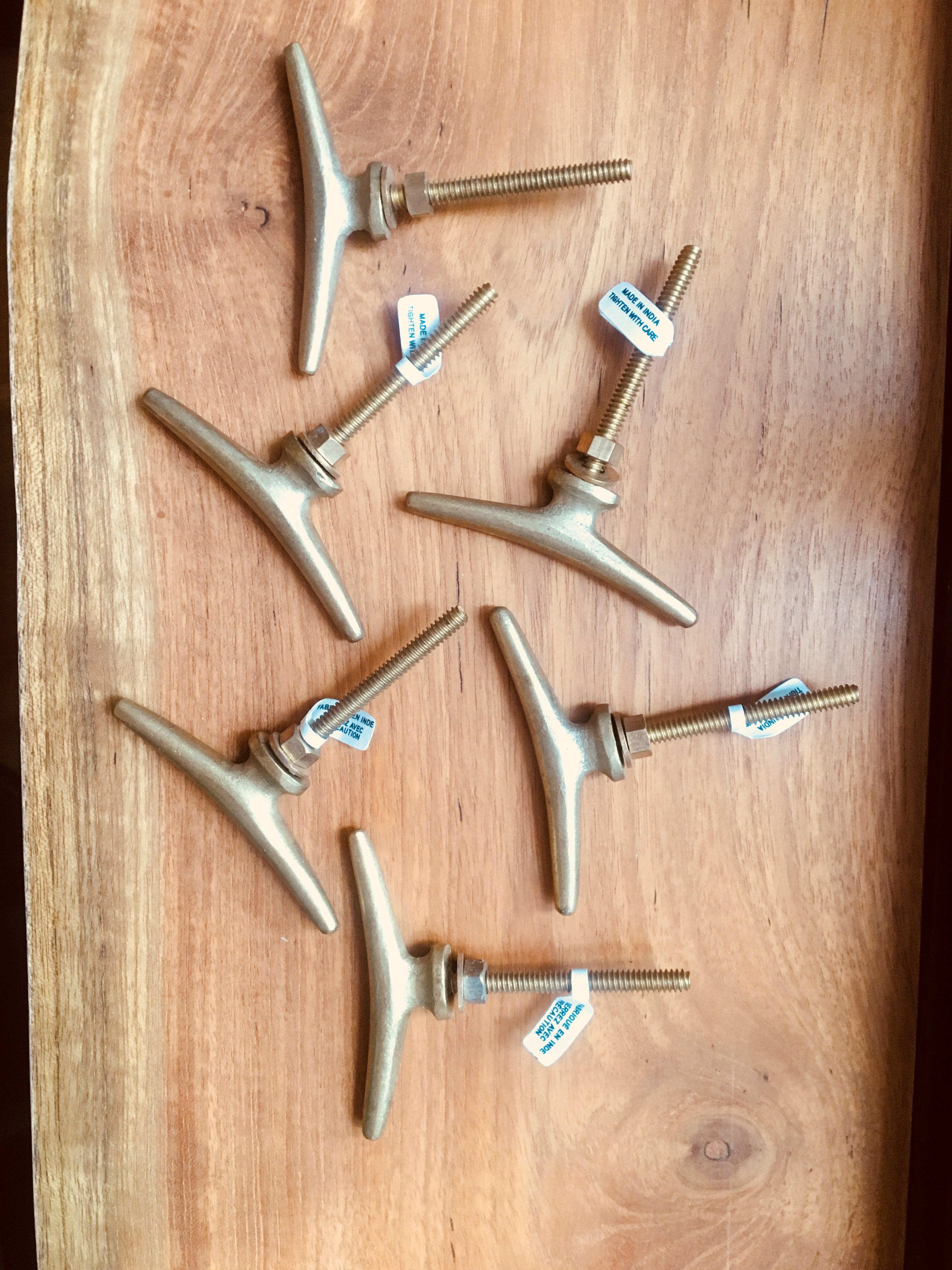 Vintage Style streamline brass drawer knob (Set of 3) Anthropologie