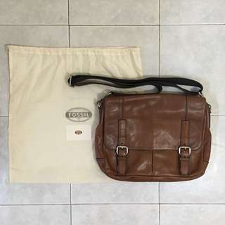 Fossil Bennett EW City Cognac Messenger Bag