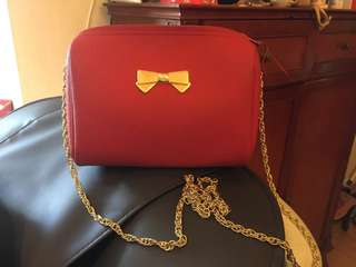 Nina Ricci vintage 紅色 chain bag 小手袋64241107473537110