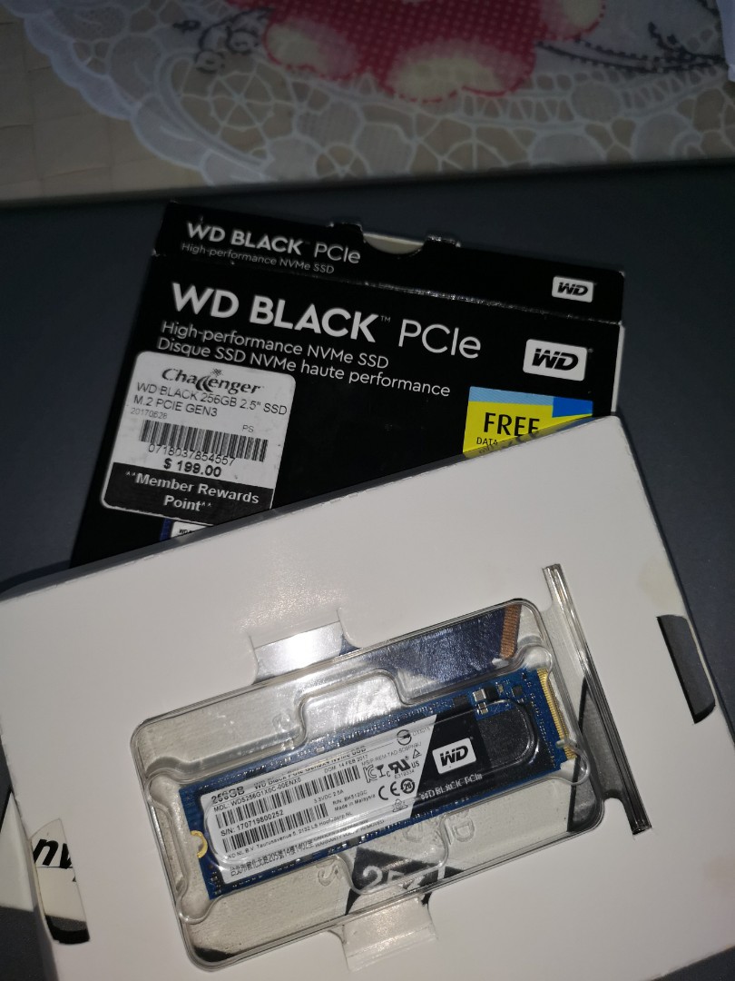 256gb Wd Black Nvme Ssd Electronics Computer Parts Accessories On Carousell