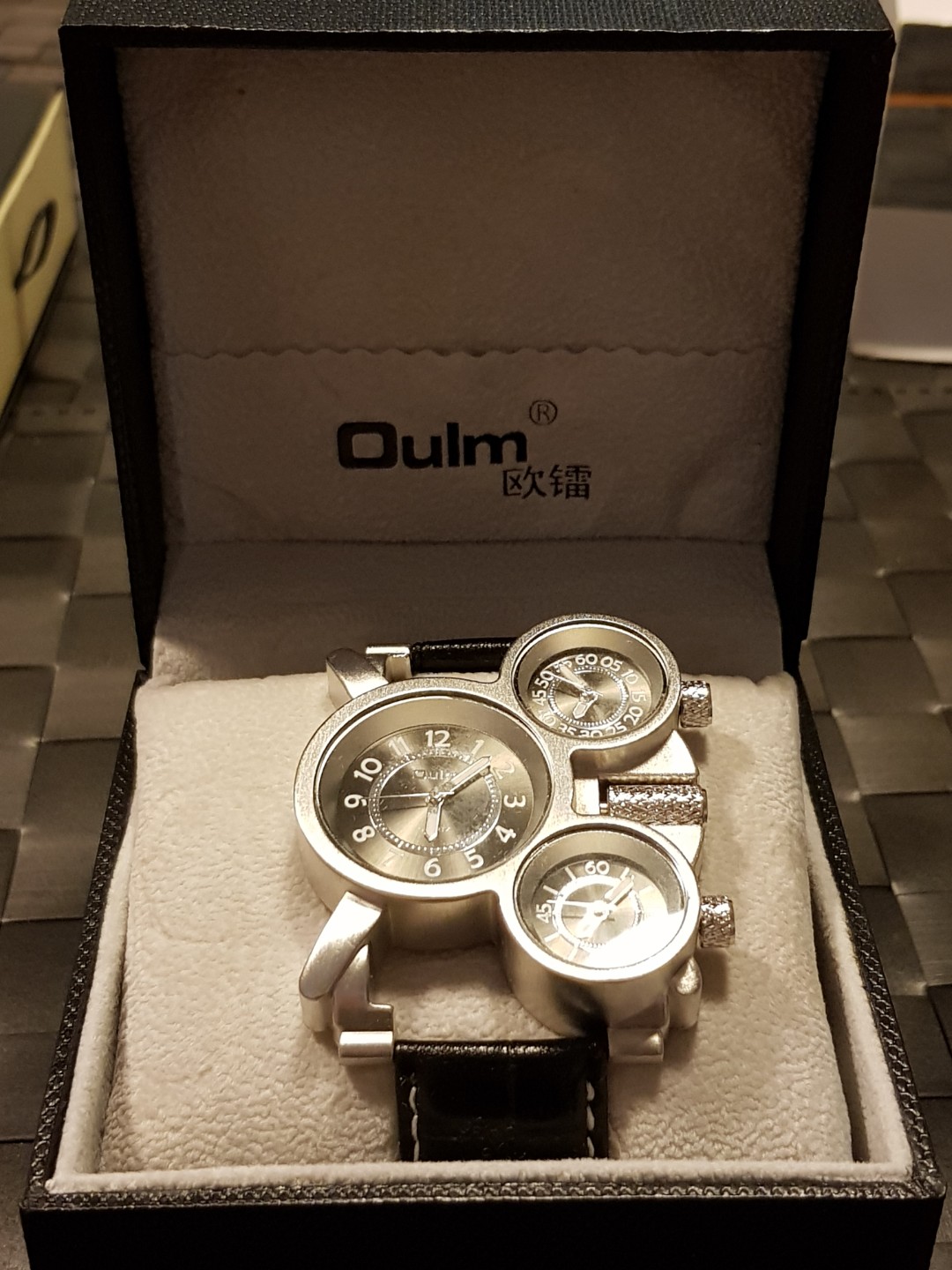 Olum 3233 Mænd 4 Time Zone Læderrem Quartz Watch eec9 | Fyndiq