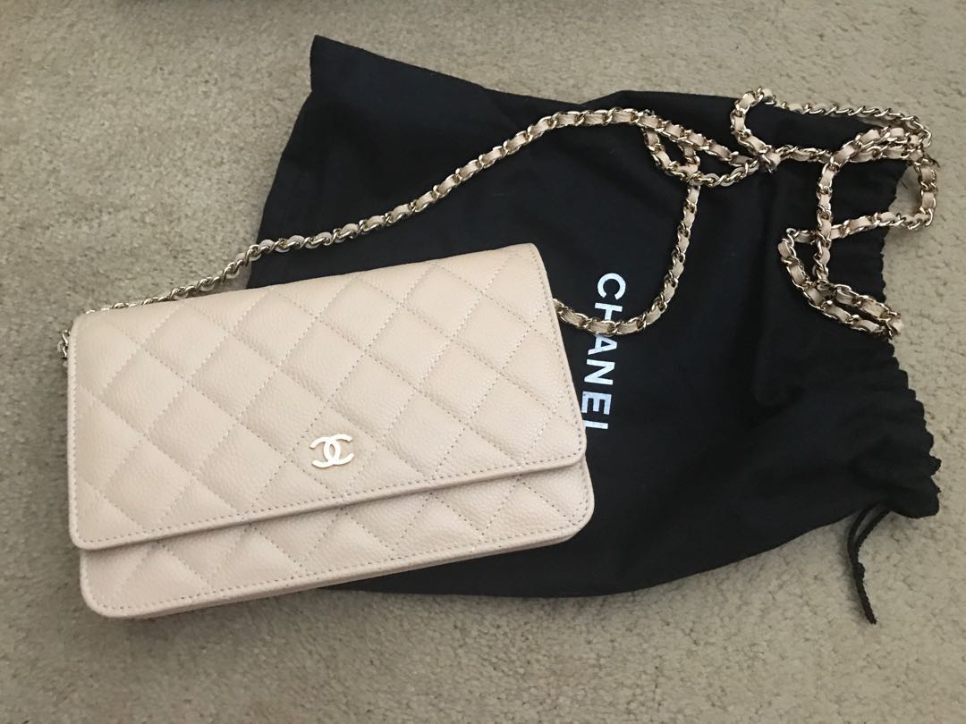 Chanel brand new Wallet On chain beige 100 authentic
