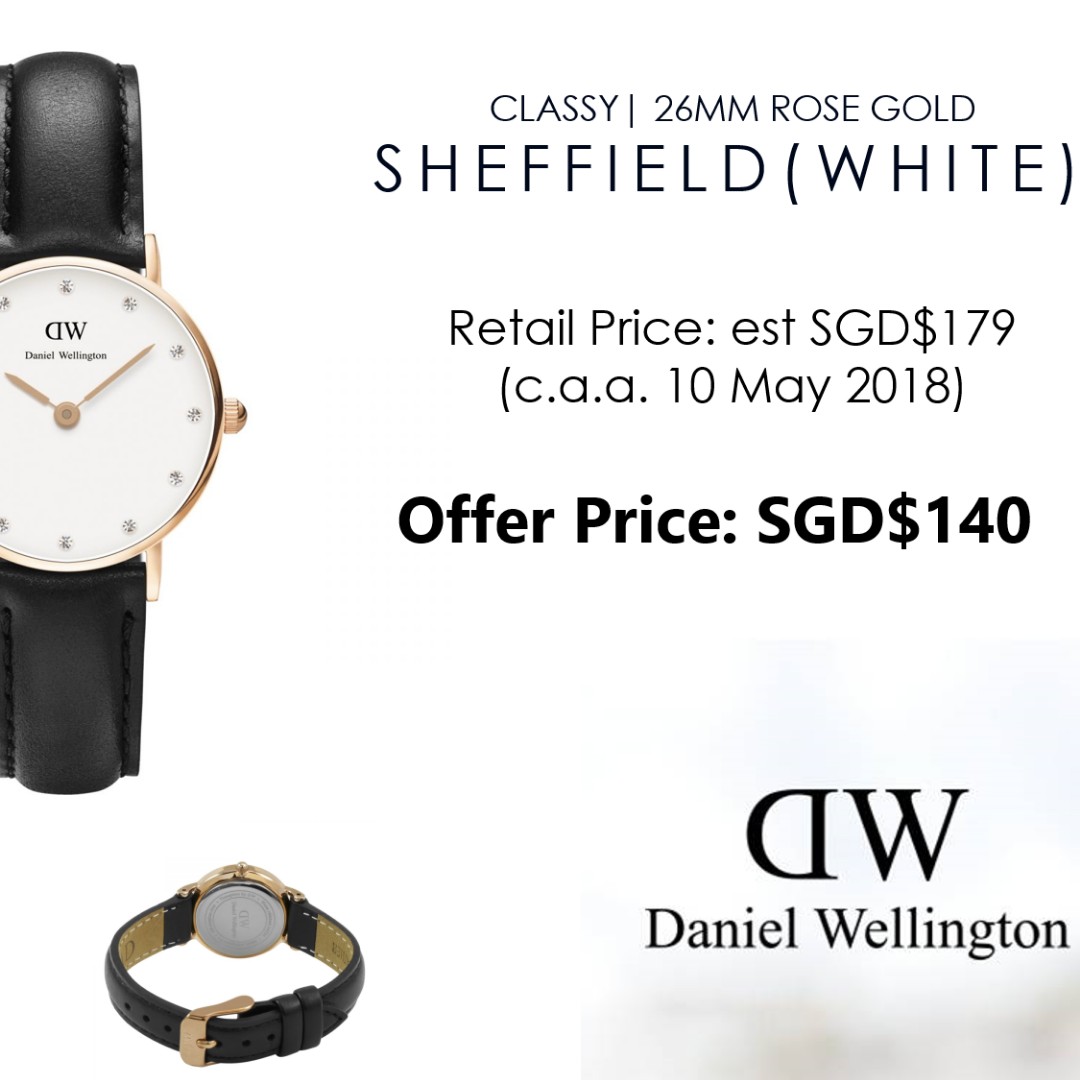 Cheapest!] Authentic Daniel Wellington Classy White 26mm Rose Mobile Phones Gadgets, Wearables & Smart Watches on Carousell