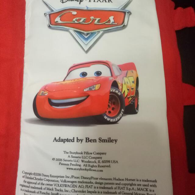 Disney Cars Story Pillow Book Babies Kids Toys Walkers On