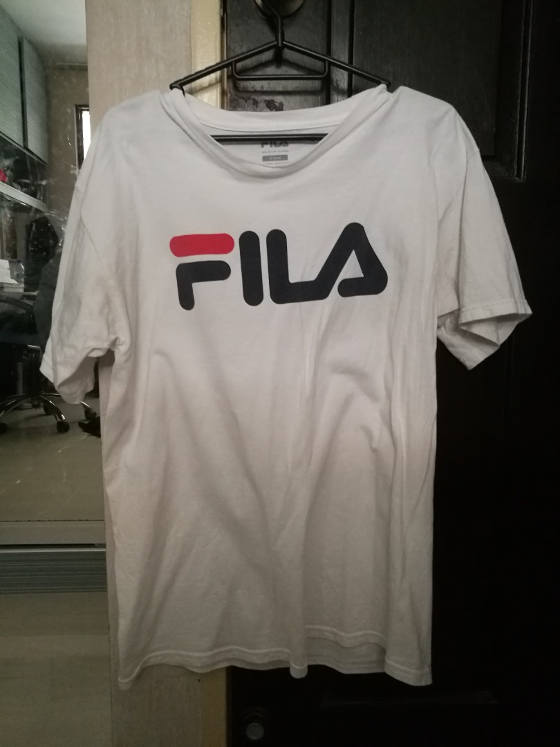 FILA Printed Logo White Tee, Men's 