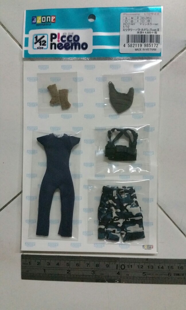 Free Delivery Azone International Picco Neemo Wear 1 12 Military Battle Dress Set Ii Marine Color Set Doll Accessory For Assault Lily Toys Games Others On Carousell