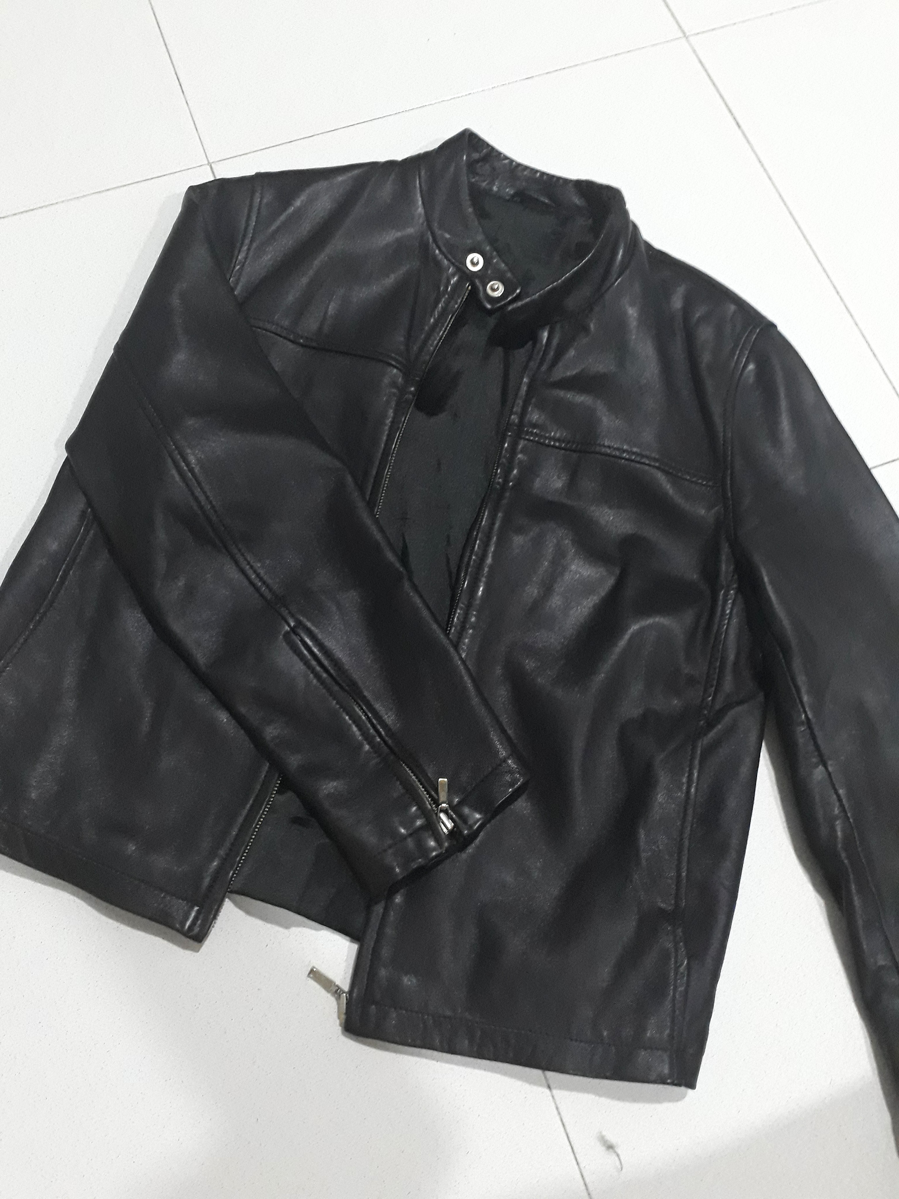 Genuine Leather Jacket River Island