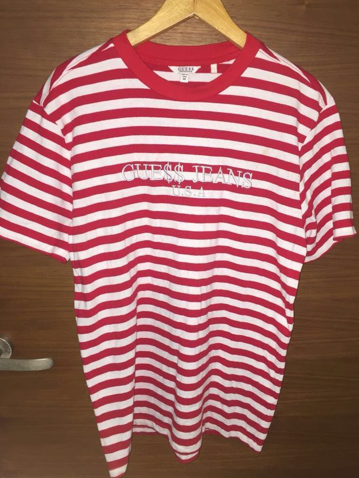 GUESS ASAP RED STRIPED SHIRT