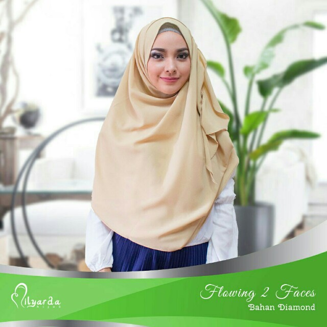 Hijab Instan Syari 2 Face Flowing Olshop Fashion Olshop Muslim On