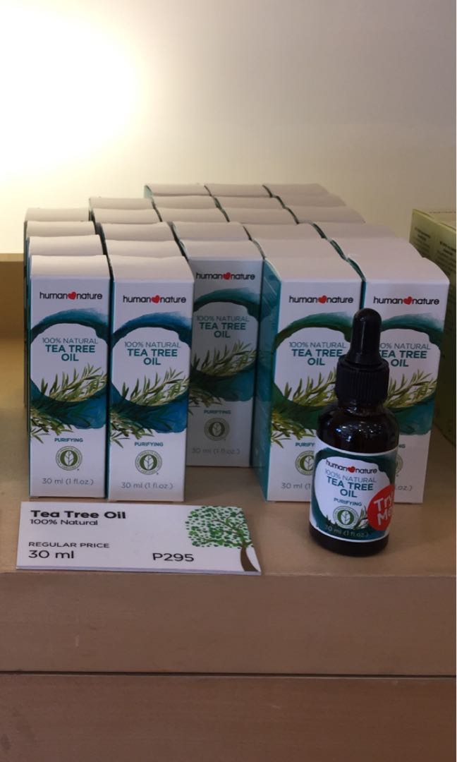Human Nature tea tree oil (Category: Plants & Seeds) located in Makati City. Submitted by kristinapangan (Listing ID 166148703, Image 1). Description: 100% Natural 👍Recommended for: safe, natural cleansing for the skin and home ✔️Purifying remedy Tea tree helps ease fungal skin concerns, cut down on acne and deal with body odor. ✔️Safer cleansing A natural germ, mold and mildew fighter, tea tree is an effective household alternative to harsh dis