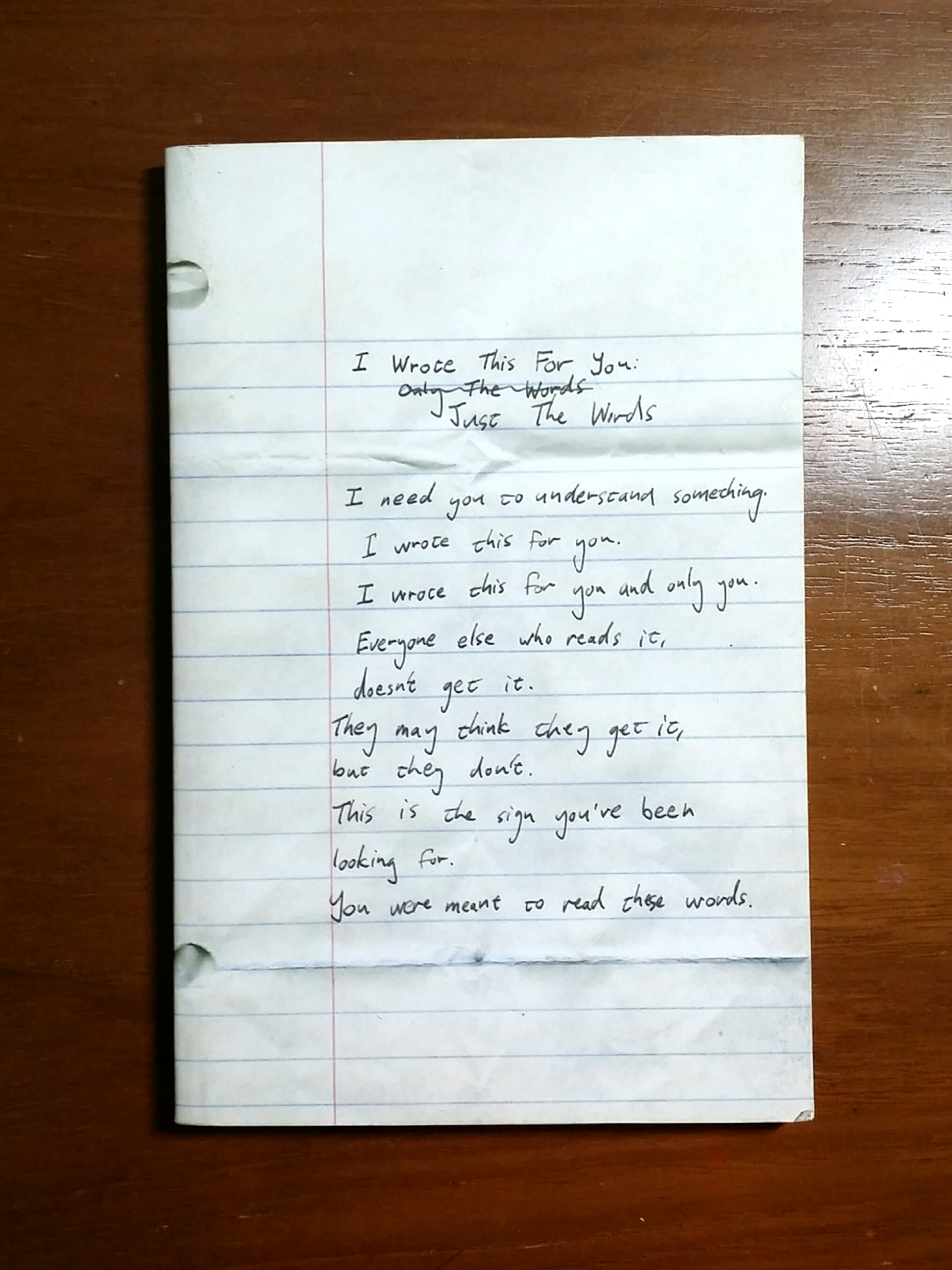 I Wrote This For You Just The Words By Pleasefindthis Author