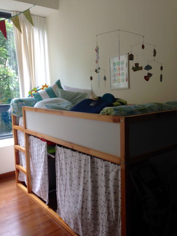 Ikea Kura Reversible Bed White Pine Furniture Beds