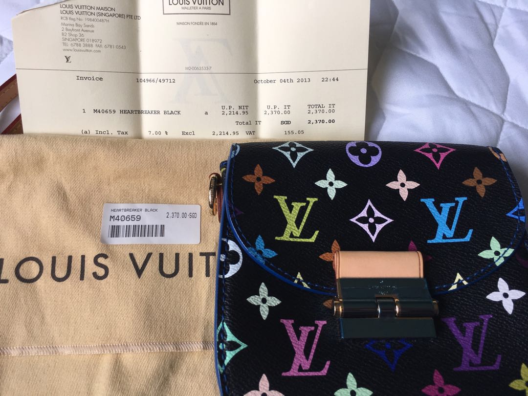 Louis Vuitton Black Multicolor HEARTBREAKER CrossBody Bag Never Used SUPER  RARE!