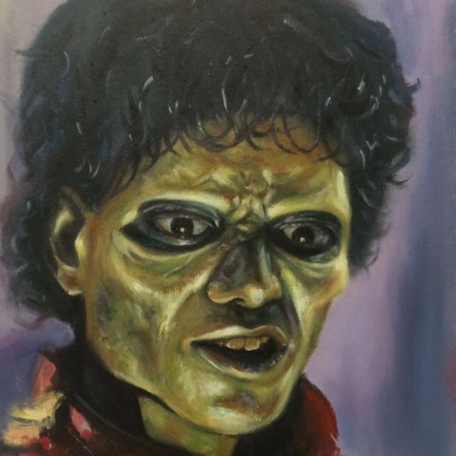Michael Jackson Thriller Oil Painting Design Craft Art
