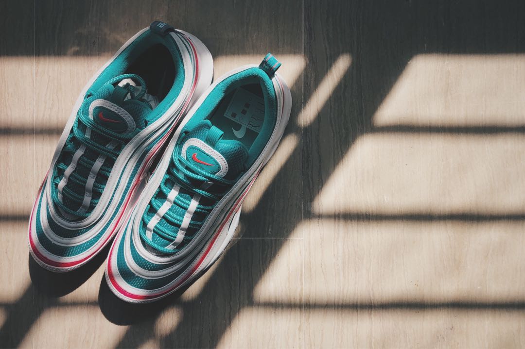 Nike Air Max 97 White Pink Blast Green
