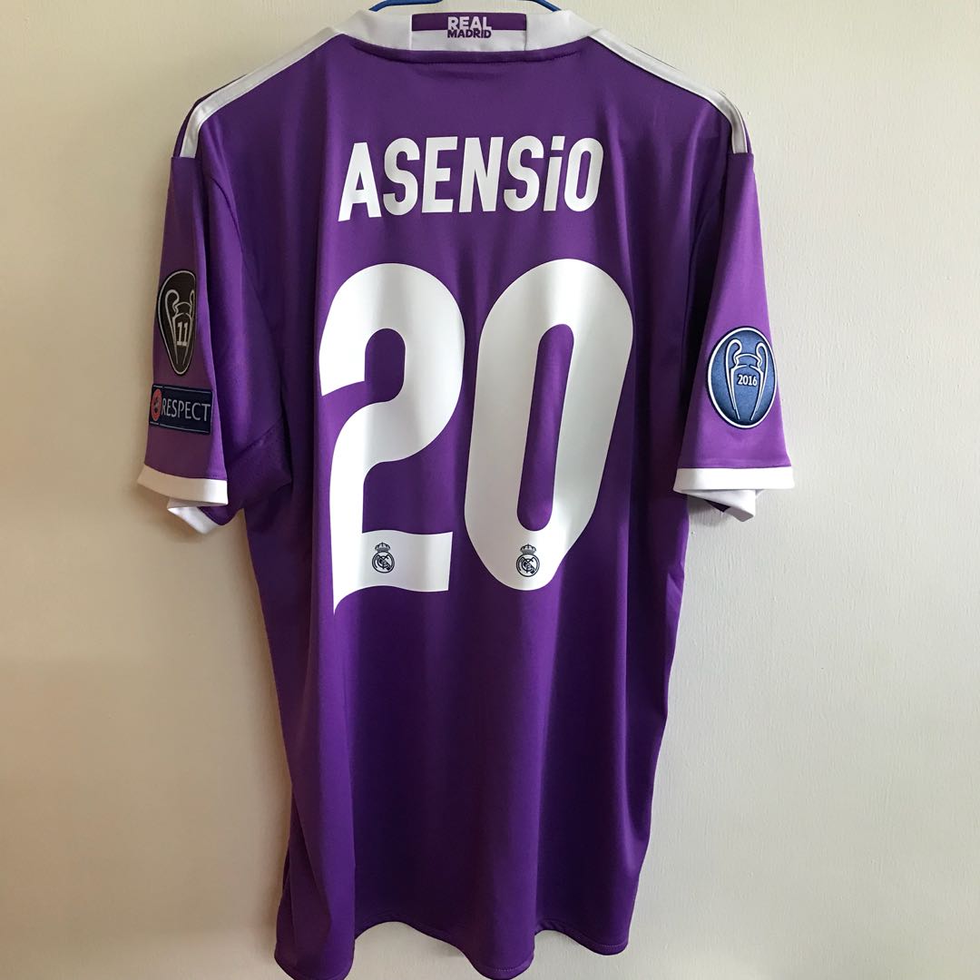 Official Authentic ADIDAS Real Madrid 2016-2017 Away ASRNSIO #20 Jersey