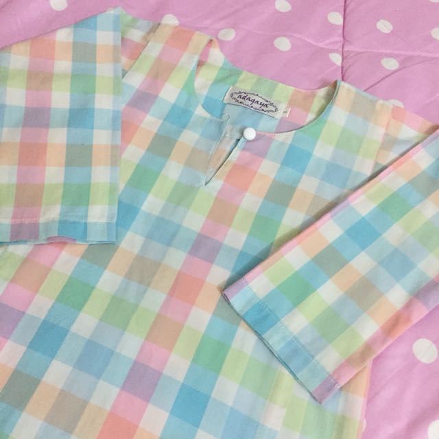 Pastel English Cotton Baju Kurung Selesa Baju Raya Babies Kids Girls Apparel On Carousell